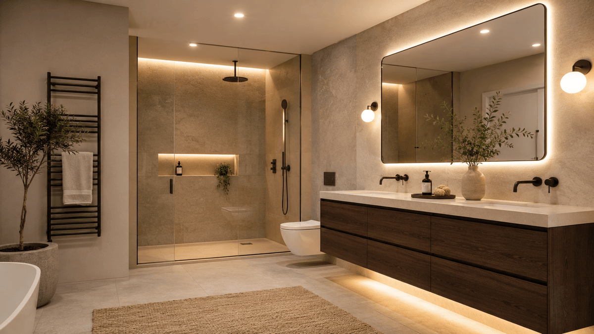 Cómo iluminar un baño: luz para el espejo, temperatura e IP - Barcelona LED Argentina