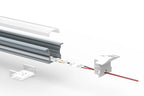 Perfil de aluminio de empotrar - Kit completo - 25 x 14,5mm - Tira LED hasta 12 mm - 2 metros