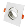 Spot cuadrado basculante de embutir para lámpara GU10/MR16 - Corte Ø75mm