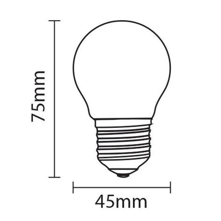 Bombilla LED filamento esférica E27 G45 - 5W
