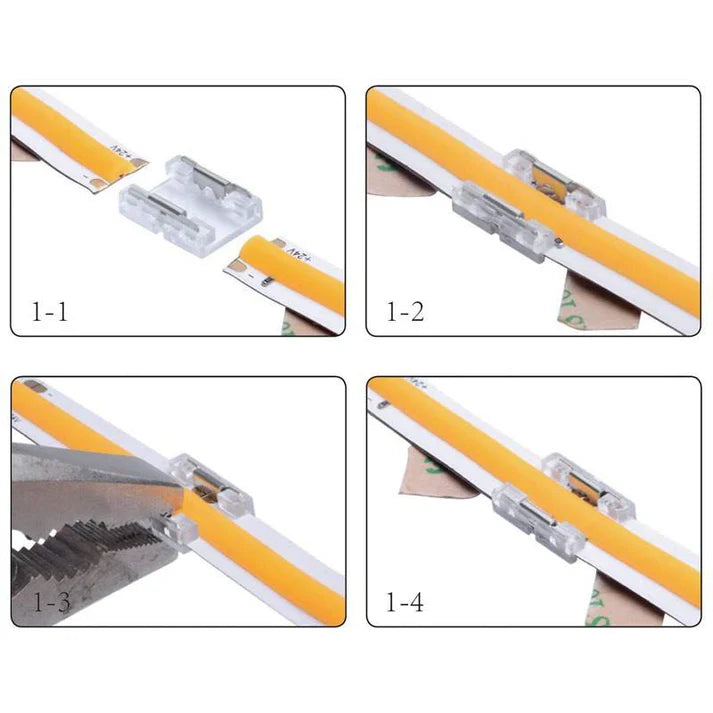 Conector tira a tira COB monocolor - Ancho 8mm - 2 pines - IP20