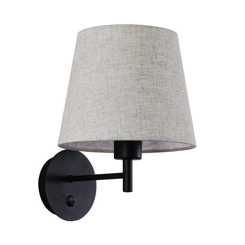 Aplique de pared con pantalla e interruptor Classic "RIGA" - E27