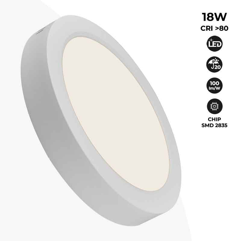 Plafón LED de superficie 18W Alta Eficiencia