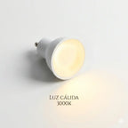 Kit Spot LED de Embutir Redondo Estanco IP54 GU10 + Portalámpara + Bombilla GU10 - Difusor opal - Corte Ø 75-80 mm