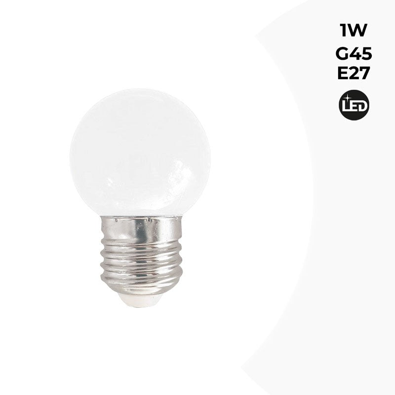 Bombilla de colores LED E27 G45 - 1W (5)