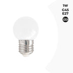 Bombilla de colores LED E27 G45 - 1W (5)
