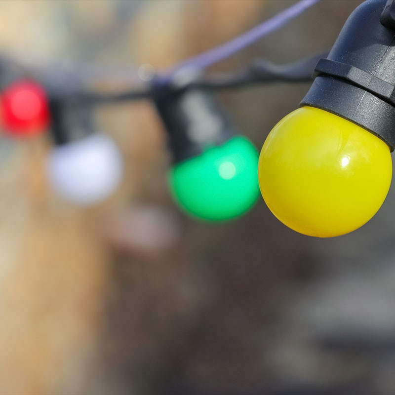 Bombilla de colores LED E27 G45 - 1W (1)