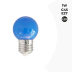 Lámparas de colores LED E27 G45 - 1W - Barcelona LED Argentina