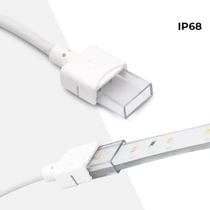 Conector estanco de inicio tira LED - 2 pines - ancho 10mm - IP68