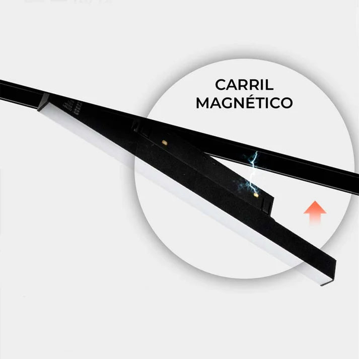 Carril magnético 20mm empotrable - 48V - 2 metros
