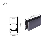 Carril magnético 20mm de superficie 48V - 1 metro