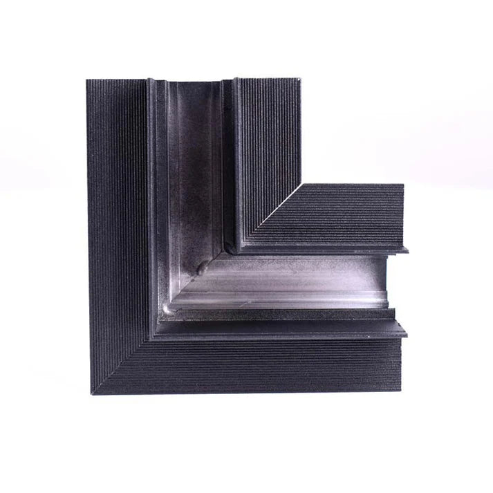 Unión en L para carriles magnéticos empotrables 20 mm - Horizontal