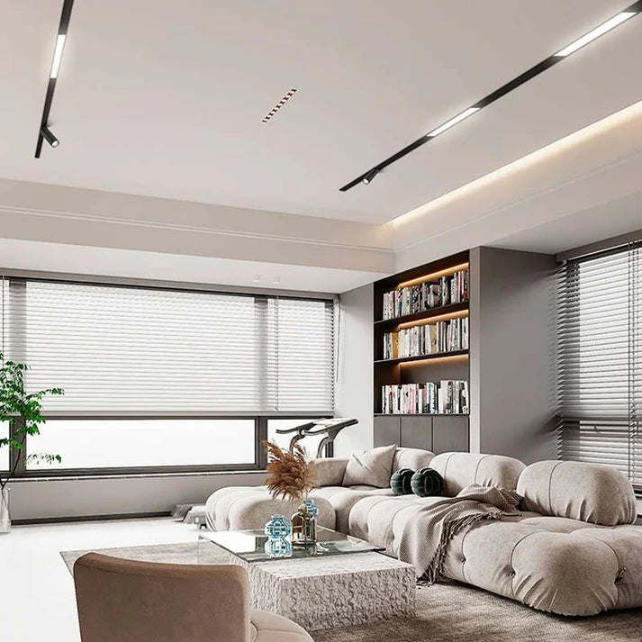 Luminaria lineal LED opal para carril magnético 48V - 10W - Blanco