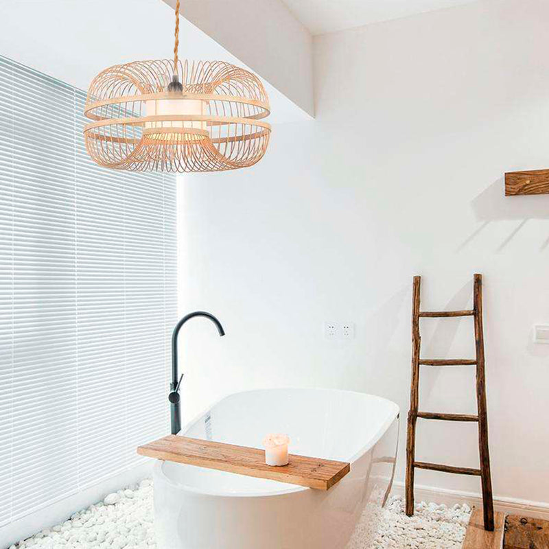 Lámpara colgante japonesa de bambú "KAIZEN" (1)