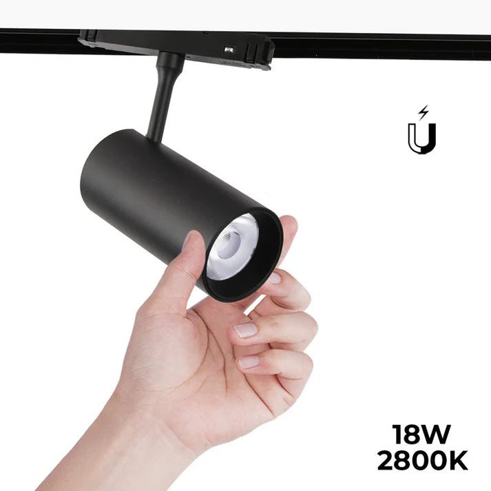 Foco LED para carril magnético 48V - 18W - 2800K