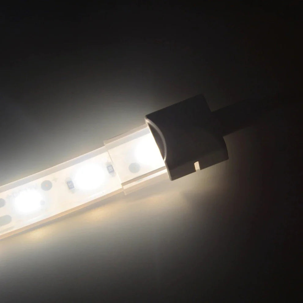 Conector estanco de inicio tira LED - 2 pines - ancho 10mm - IP68