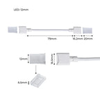 Conector estanco Tira LED a Tira LED con cable - Tira 10 mm - IP68 - 2 pines