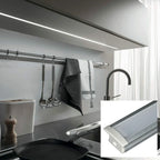 Perfil de aluminio de empotrar - Kit completo - 25 x 14,5mm - Tira LED hasta 12 mm - 2 metros
