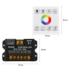 Controlador RGBW para tiras LED con panel táctil RF - 5-24V/DC