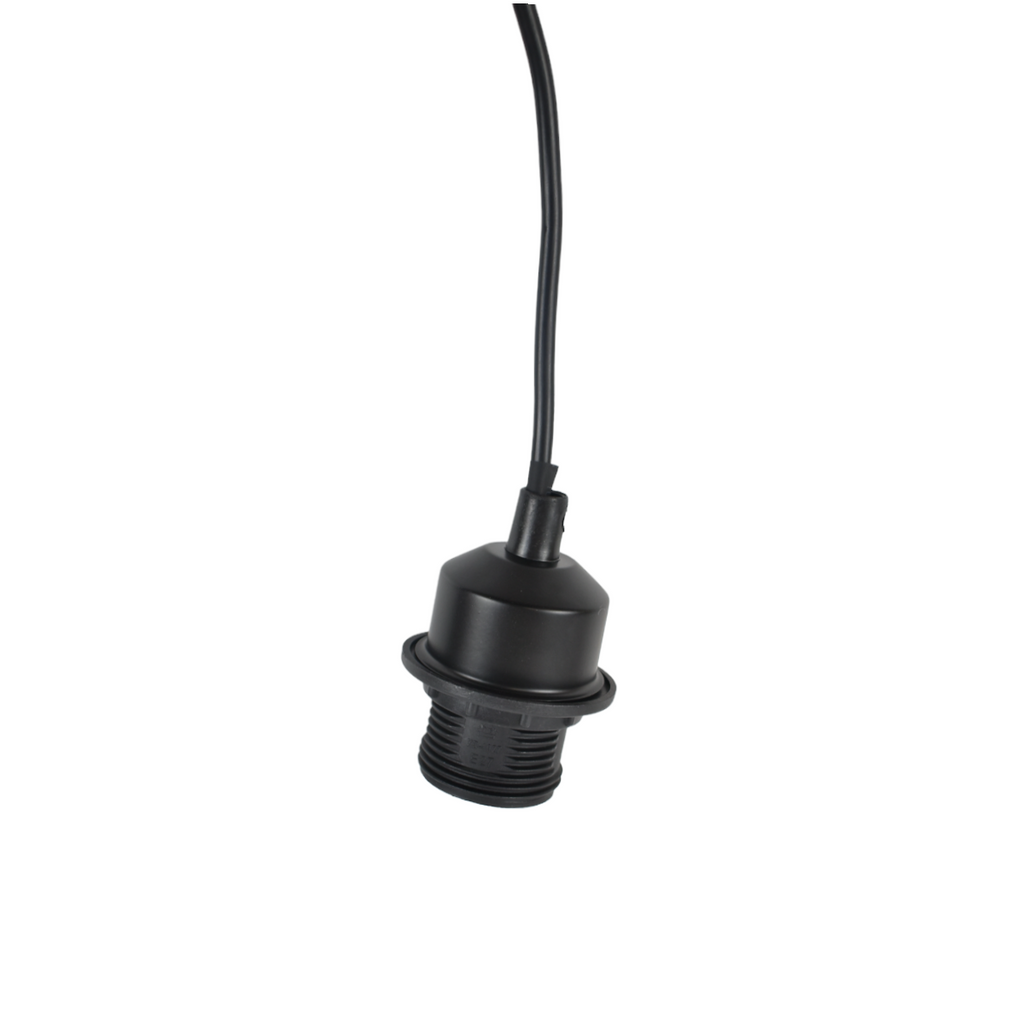 Casquillo E27 con cable de PVC, interruptor y enchufe