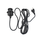 Casquillo E27 con cable de PVC, interruptor y enchufe