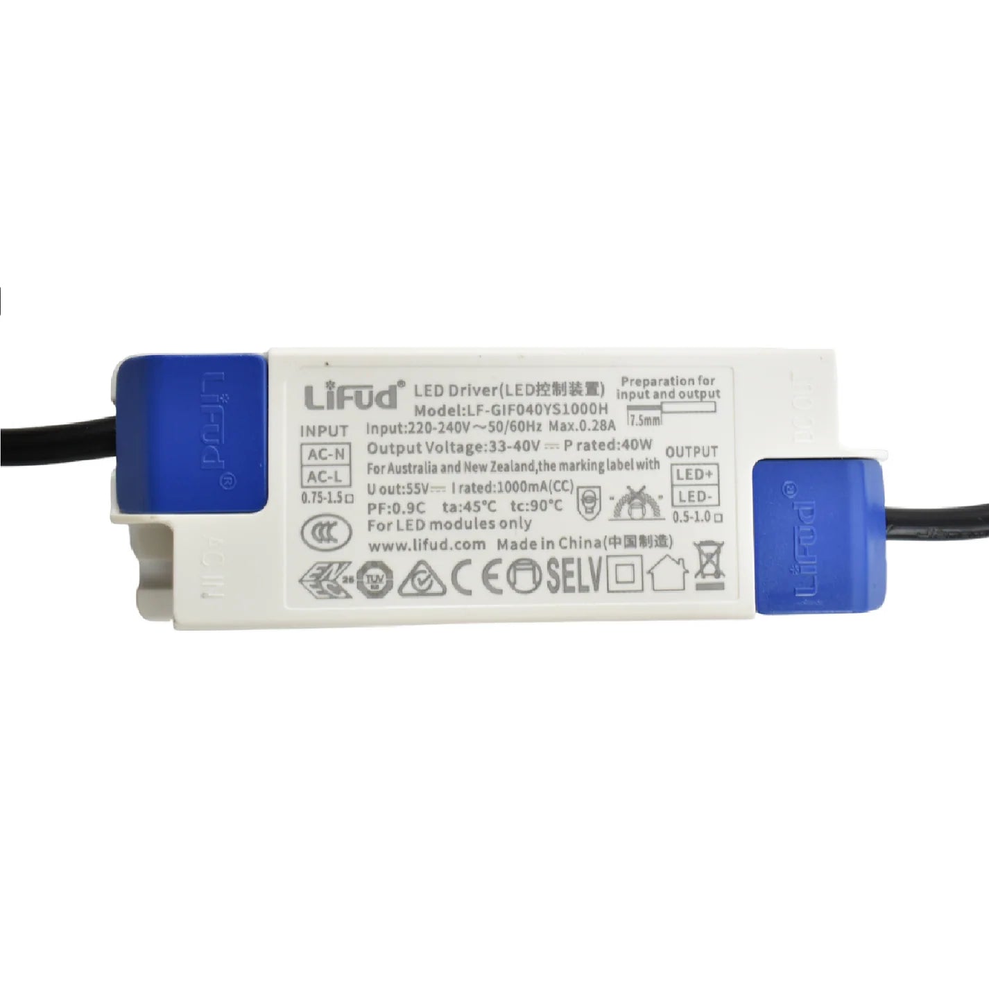 Downlight LED CCT de alta eficiencia- 40W - Driver Lifud - Corte Ø 200-220mm IP54