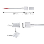Conector estanco de inicio tira LED - 2 pines - ancho 10mm - IP68