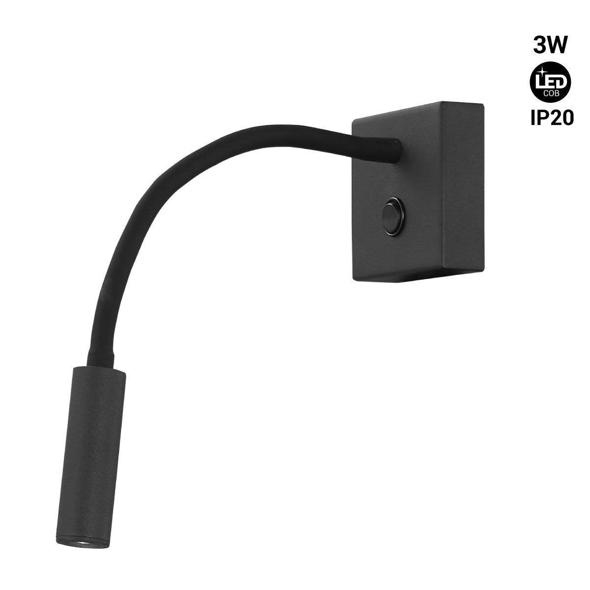 Aplique de pared flexible para lectura "Hale" - 3W