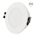 Aro downlight estanco circular para bombilla GU10 / MR16 - Difusor opal - Corte Ø 75-80 mm - IP54