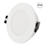 Kit Spot LED de Embutir Redondo Estanco IP54 GU10 + Portalámpara + Bombilla GU10 - Difusor opal - Corte Ø 75-80 mm