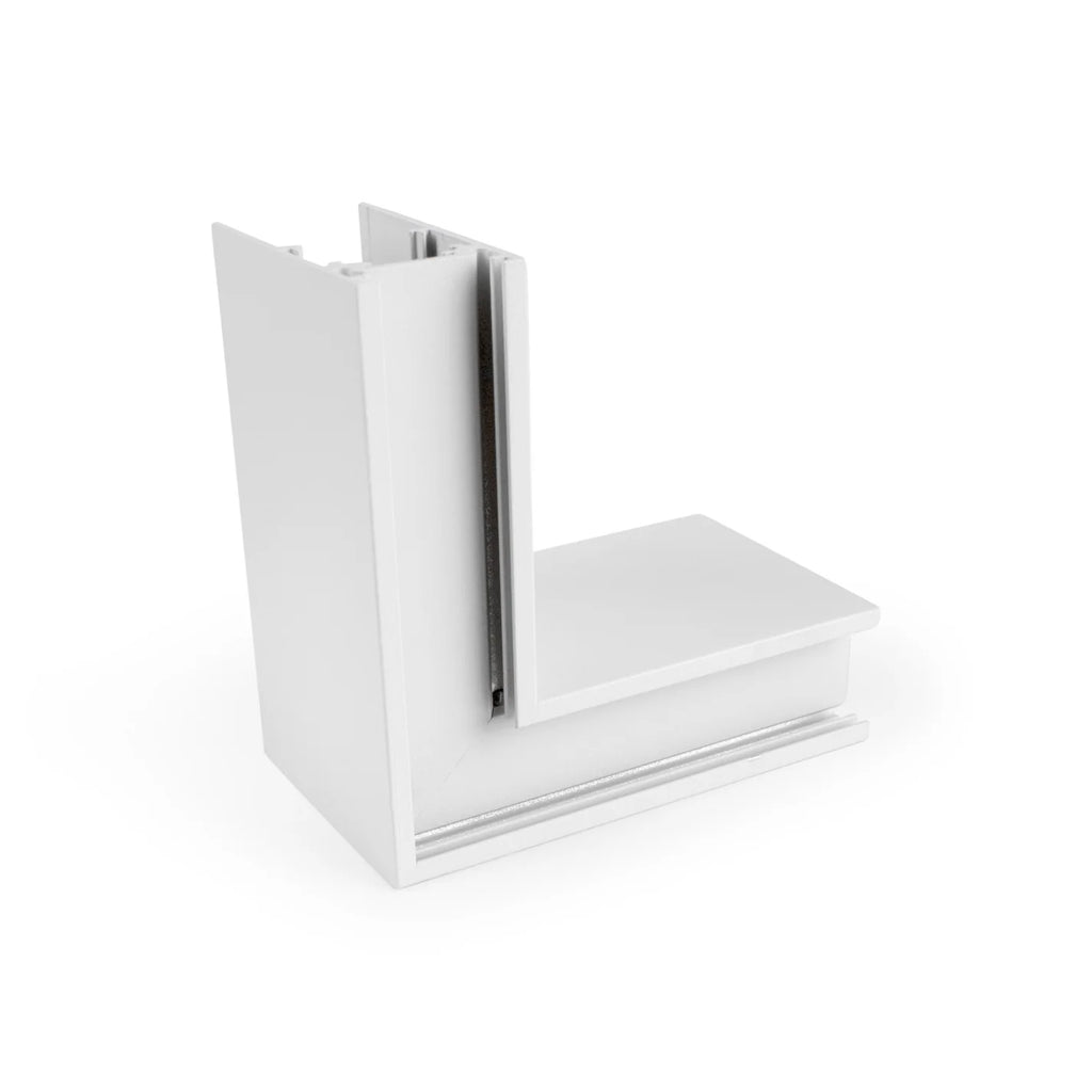 Unión en L para carriles magnéticos de superficie 20mm - Horizontal