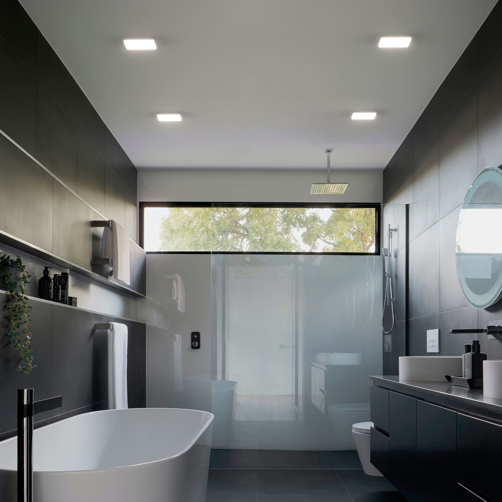 Plafón LED estanco cuadrado 15W - IP44 - 4000K