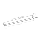 Luminaria lineal LED opal para carril magnético 48V - 10W - Barcelona LED Argentina
