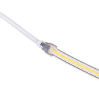 Tira LED COB Exterior 220V con enchufe - 10W/m - 12mm - 5m - 288ch/m - 2700K - Barcelona LED Argentina