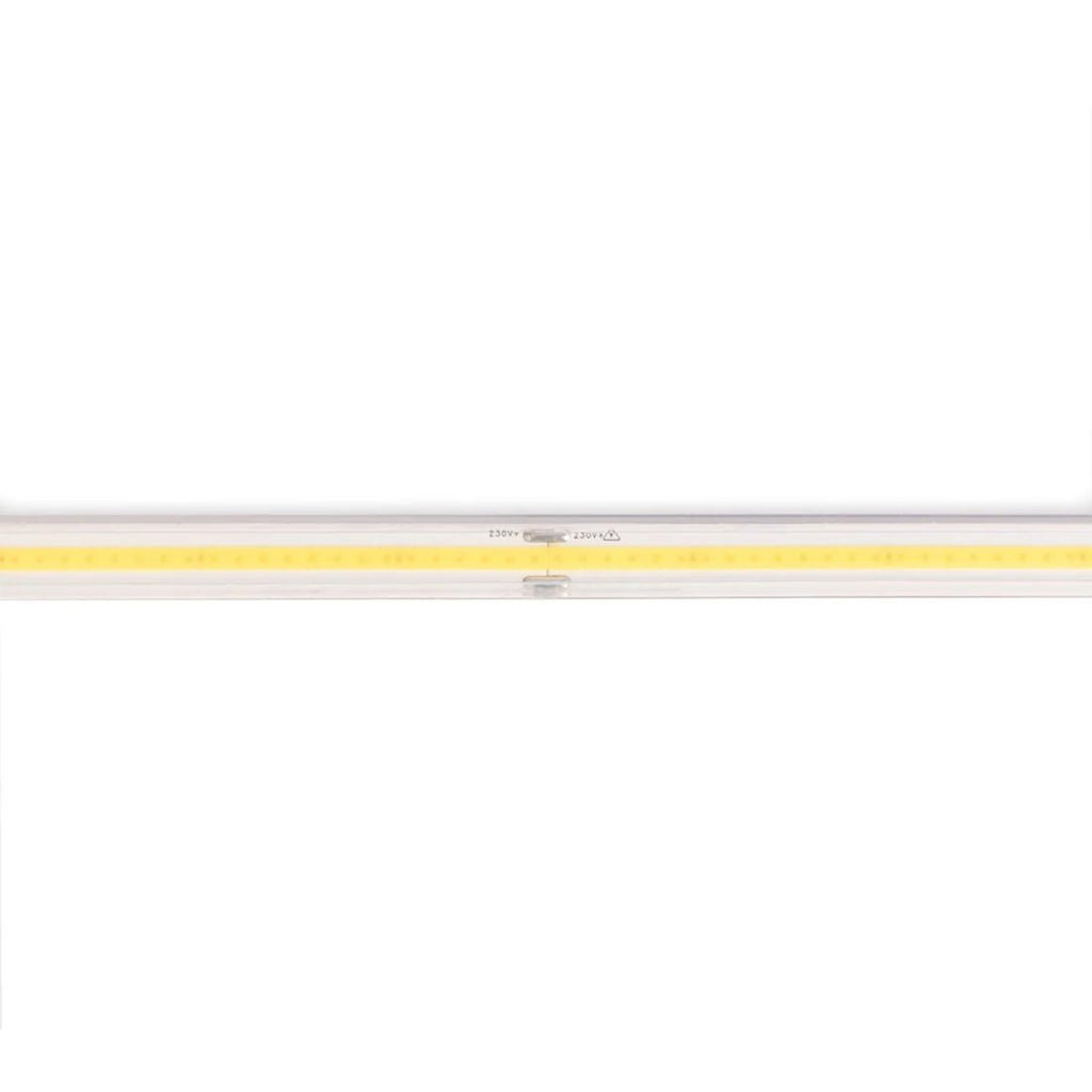Tira LED COB Exterior 220V con enchufe - 10W/m - 12mm - 5m - 288ch/m - 2700K - Barcelona LED Argentina