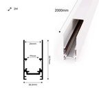 Carril magnético 20mm de superficie 48V - 2 metros