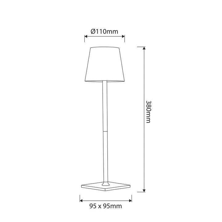 Lámpara de mesa portátil LED CCT "Laura" - 1,5W - Táctil - Intensidad regulable