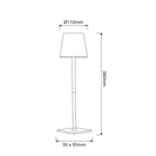 Lámpara de mesa portátil LED CCT "Laura" - 1,5W - Táctil - Intensidad regulable