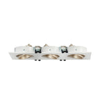 Kit downlight cuadrado basculante triple Bajo UGR + Portalámpara + Bombilla GU10