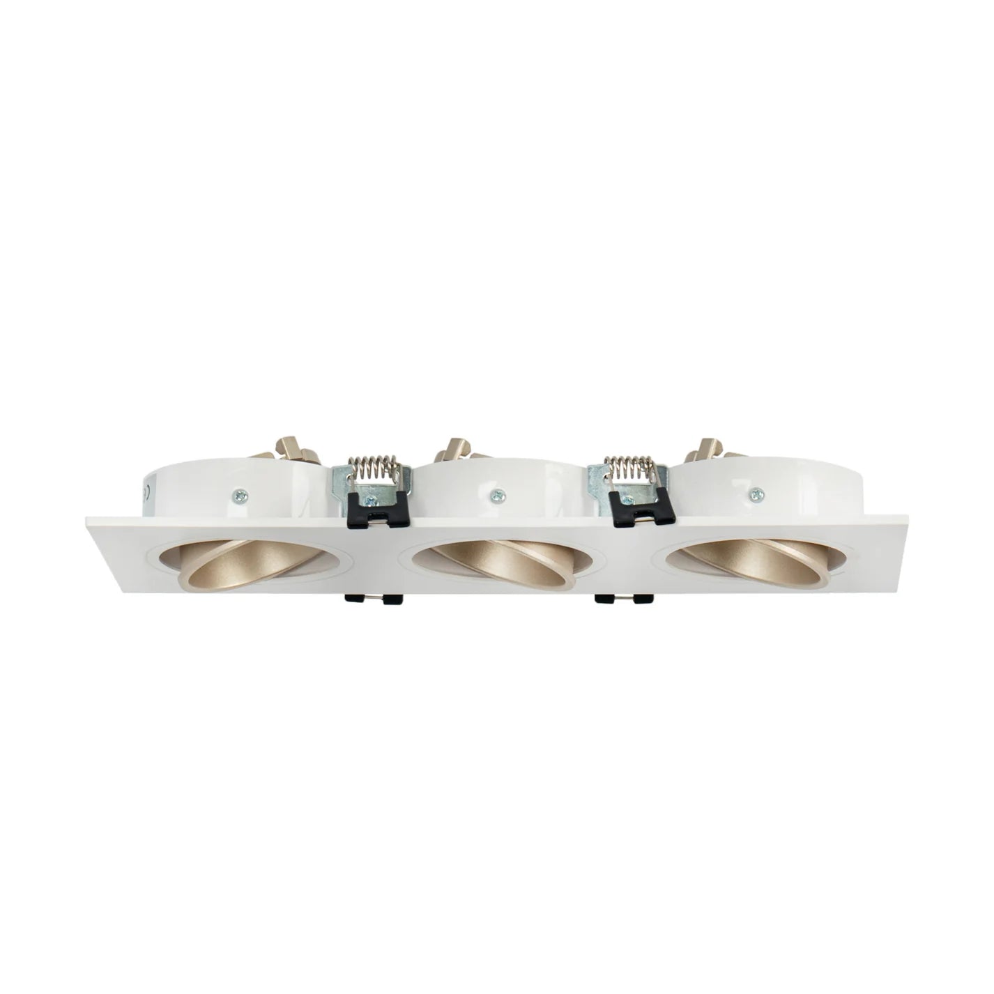Kit downlight cuadrado basculante triple Bajo UGR + Portalámpara + Bombilla GU10