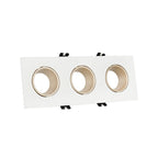 Kit downlight cuadrado basculante triple Bajo UGR + Portalámpara + Bombilla GU10