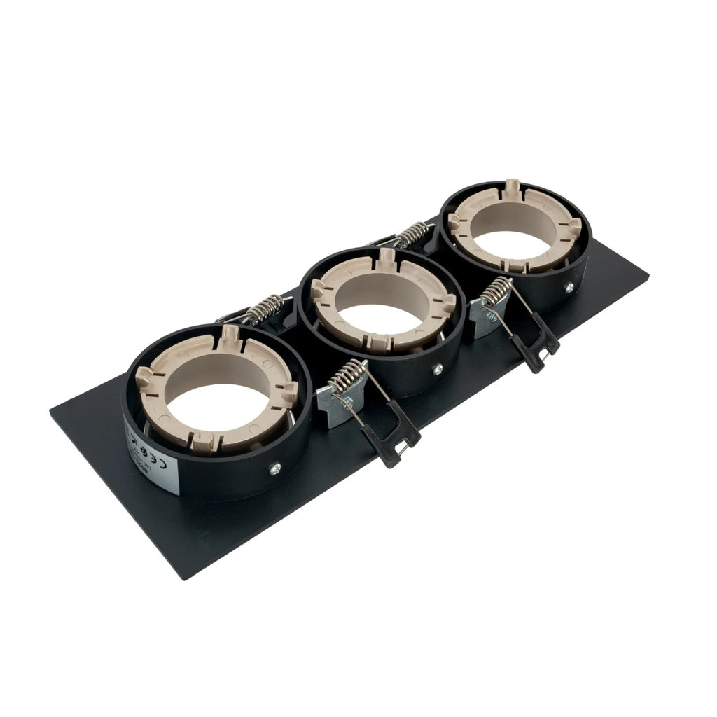 Kit downlight cuadrado basculante triple Bajo UGR + Portalámpara + Bombilla GU10