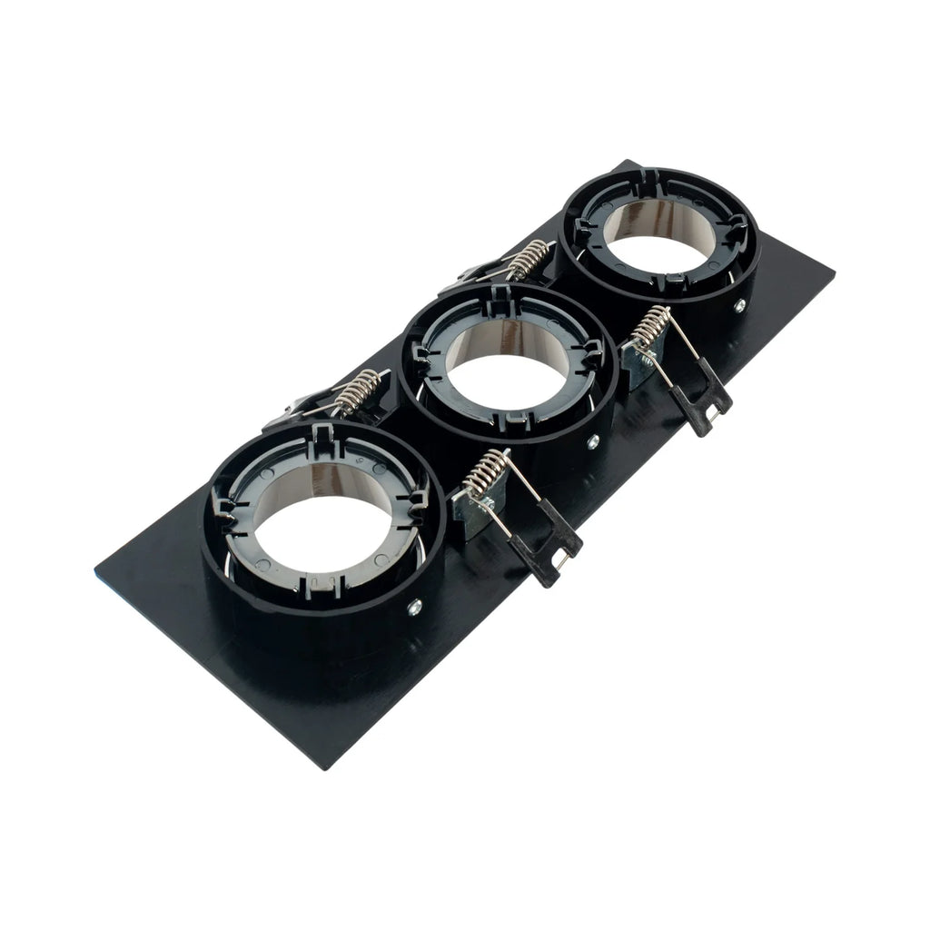 Kit downlight cuadrado basculante triple Bajo UGR + Portalámpara + Bombilla GU10