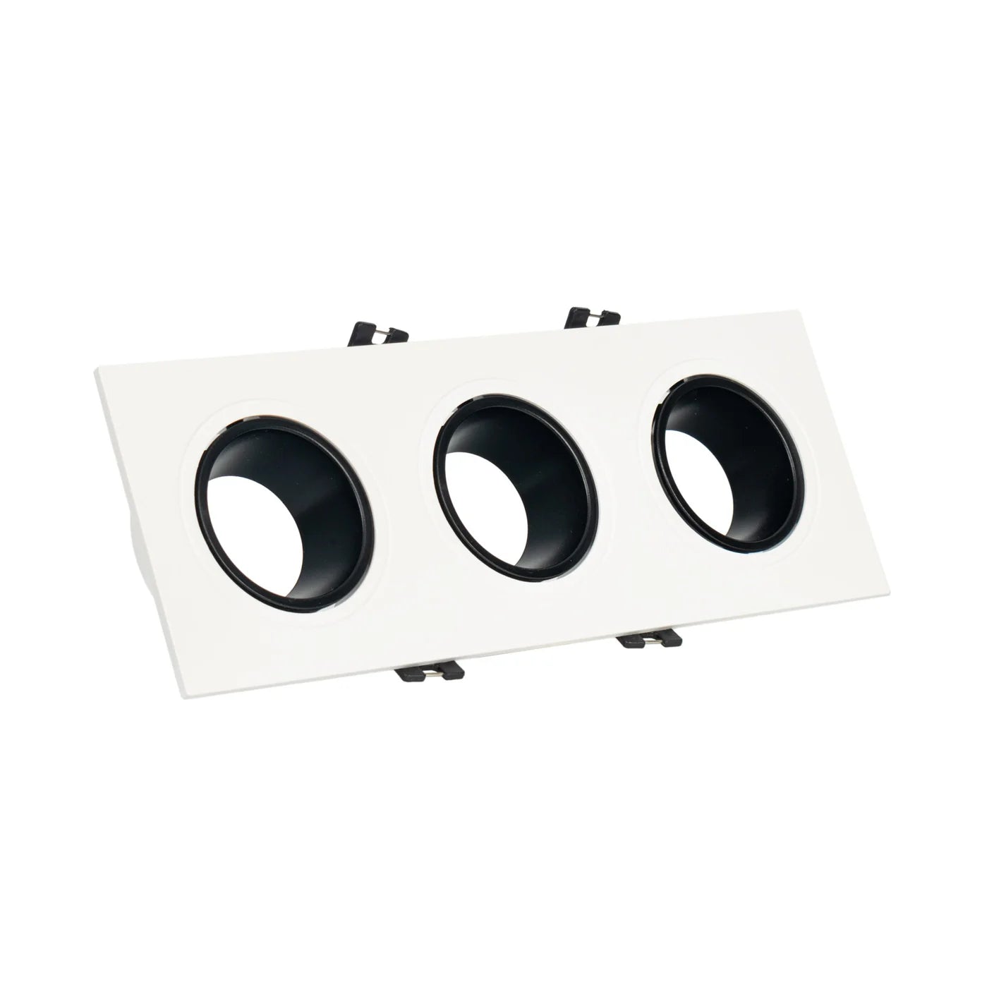 Kit downlight cuadrado basculante triple Bajo UGR + Portalámpara + Bombilla GU10