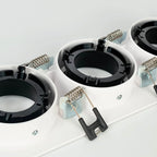 Kit downlight cuadrado basculante triple Bajo UGR + Portalámpara + Bombilla GU10