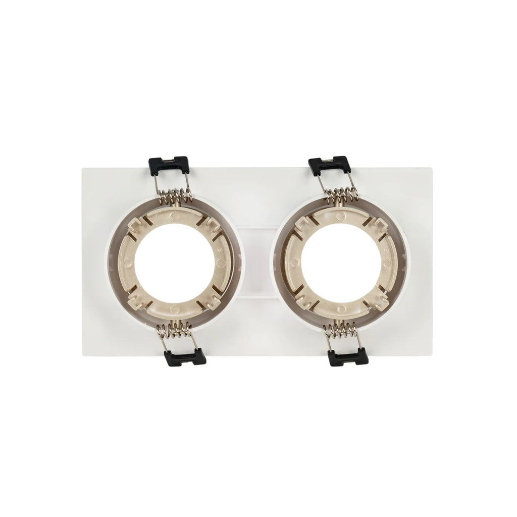 Kit downlight cuadrado basculante doble Bajo UGR + Portalámpara + Bombilla GU10