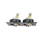 Kit downlight cuadrado basculante doble Bajo UGR + Portalámpara + Bombilla GU10
