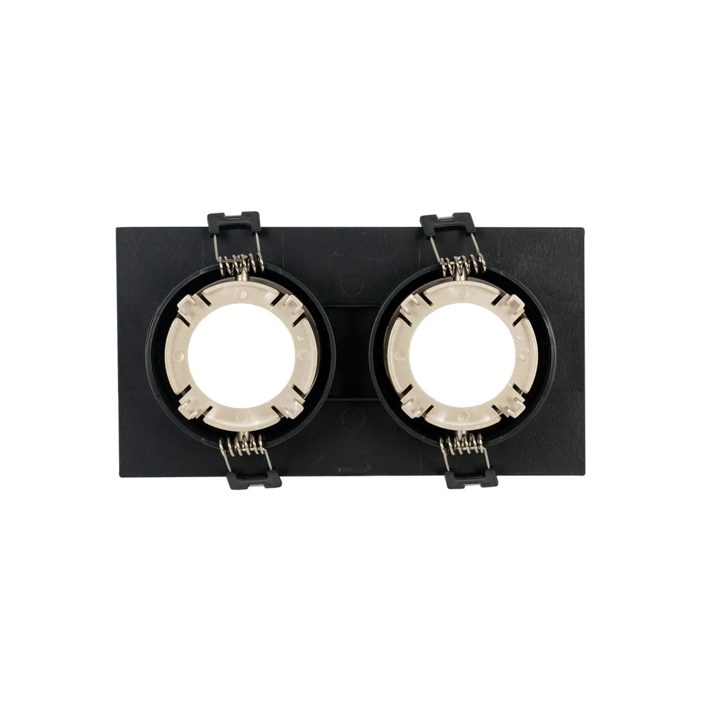Kit downlight cuadrado basculante doble Bajo UGR + Portalámpara + Bombilla GU10