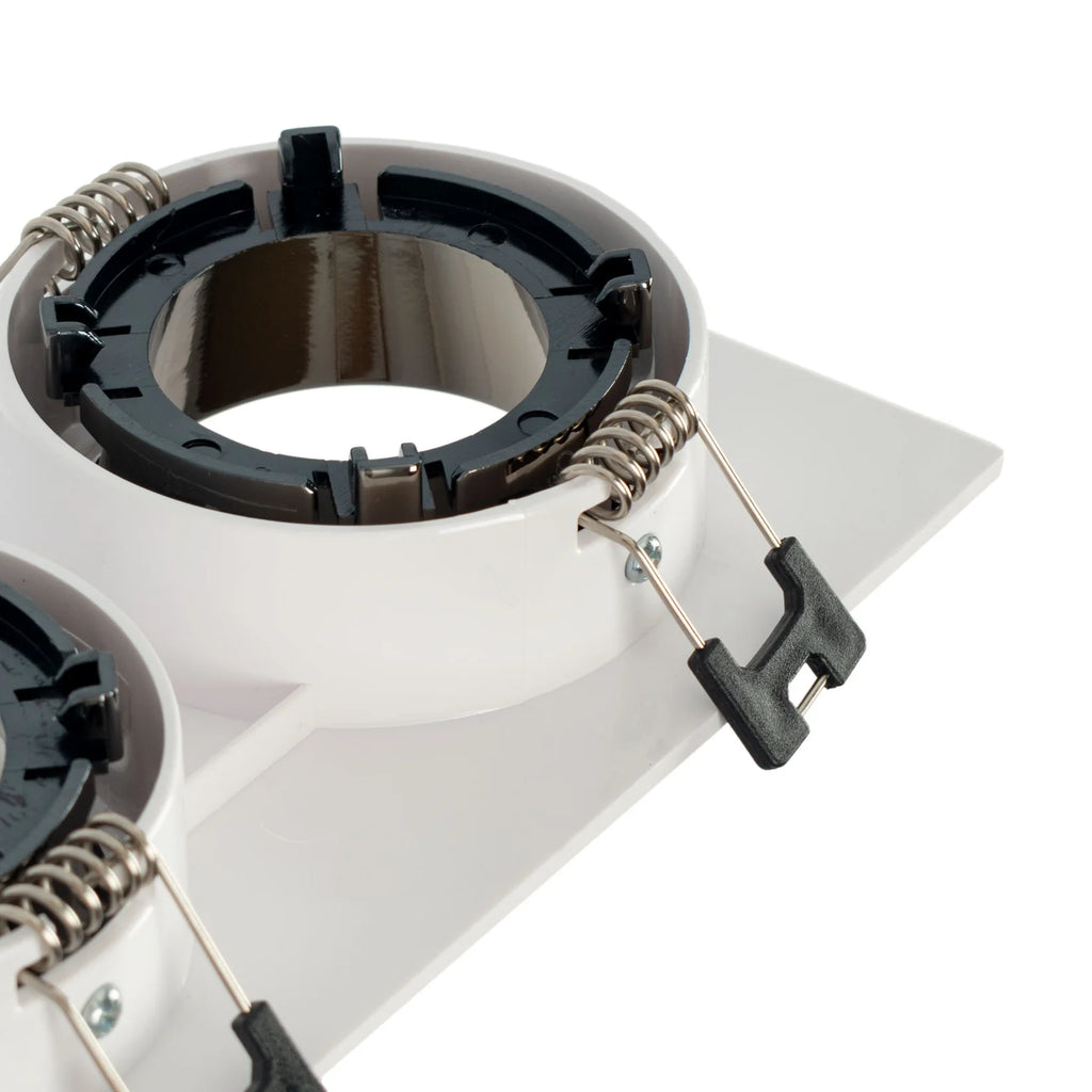 Aro downlight cuadrado basculante doble GU10 / MR16 - Bajo UGR - Corte 75 x 150mm