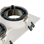 Aro downlight cuadrado basculante doble GU10 / MR16 - Bajo UGR - Corte 75 x 150mm